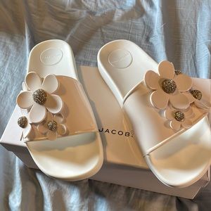 MARC JACOBS women's white slippers size: 38